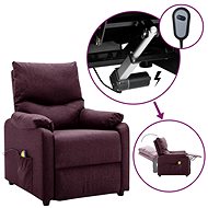 Elektrické masážní polohovací křeslo fialové textil, 3098437 - Massage Chair