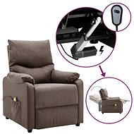 Elektrické masážní polohovací křeslo taupe textil, 3098438 - Massage Chair