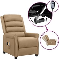 Elektrické masážní polohovací křeslo cappuccino umělá kůže, 3098473 - Massage Chair