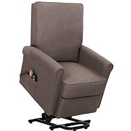 Masážní zvedací polohovací křeslo taupe textil, 329737 - Massage Chair
