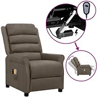 Elektrické masážní polohovací křeslo šedé umělá kůže, 3098475 - Massage Chair
