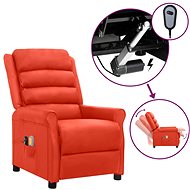 Elektrické masážní polohovací křeslo červené umělá kůže, 3098476 - Massage Chair