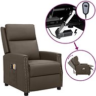 Elektrické masážní polohovací křeslo šedé umělá kůže, 3098489 - Massage Chair