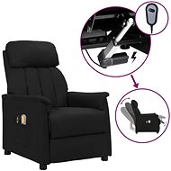 Elektrické masážní polohovací křeslo černé umělá kůže, 3098499 - Massage Chair