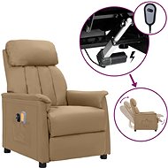 Elektrické masážní polohovací křeslo cappuccino umělá kůže, 3098501 - Massage Chair