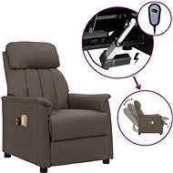 Elektrické masážní polohovací křeslo šedé umělá kůže, 3098503 - Massage Chair