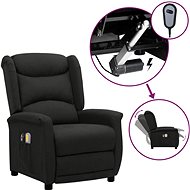 Elektrické masážní polohovací křeslo černé textil, 3098520 - Massage Chair
