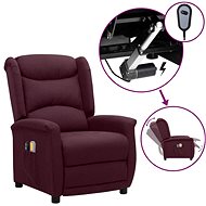 Elektrické masážní polohovací křeslo fialové textil, 3098525 - Massage Chair