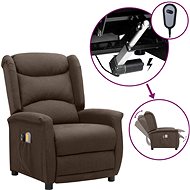 Elektrické masážní polohovací křeslo taupe textil, 3098526 - Massage Chair