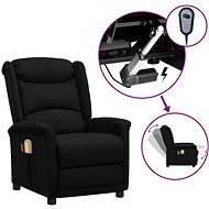 Elektrické masážní polohovací křeslo černé látka z mikrovlákna, 3098541 - Massage Chair