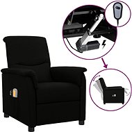 Elektrické masážní polohovací křeslo černé textil, 3098558 - Massage Chair