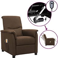 Elektrické masážní polohovací křeslo hnědé textil, 3098560 - Massage Chair