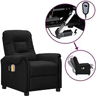Elektrické masážní polohovací křeslo černé umělá kůže, 3098575 - Massage Chair