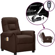 Elektrické masážní polohovací křeslo hnědé umělá kůže, 3098576 - Massage Chair