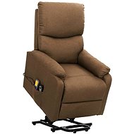 Masážní zvedací polohovací křeslo taupe textil, 329757 - Massage Chair