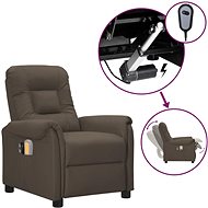 Elektrické masážní polohovací křeslo šedé umělá kůže, 3098579 - Massage Chair