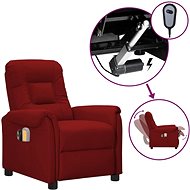 Elektrické masážní polohovací křeslo vínové umělá kůže, 3098581 - Massage Chair