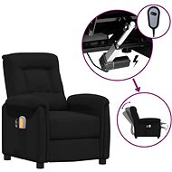 Elektrické masážní polohovací křeslo černé látka z mikrovlákna, 3098593 - Massage Chair