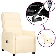 Elektrické masážní polohovací křeslo krémové umělá kůže, 3098606 - Massage Chair