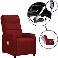 Elektrické masážní polohovací křeslo vínové umělá kůže, 3098609 - Massage Chair