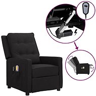 Elektrické masážní polohovací křeslo černé textil, 3098624 - Massage Chair