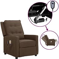 Elektrické masážní polohovací křeslo hnědé textil, 3098626 - Massage Chair
