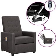 Elektrické masážní polohovací křeslo tmavě šedé textil, 3098651 - Massage Chair