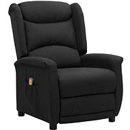 Masážní polohovací křeslo černé textil, 338876 - Massage Chair