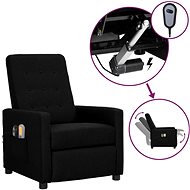 Elektrické masážní polohovací křeslo černé textil, 3098711 - Massage Chair