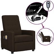Elektrické masážní polohovací křeslo tmavě hnědé textil, 3098714 - Massage Chair