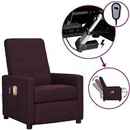 Elektrické masážní polohovací křeslo fialové textil, 3098716 - Massage Chair