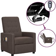 Elektrické masážní polohovací křeslo taupe textil, 3098717 - Massage Chair