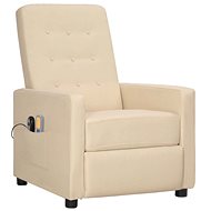 Elektrické masážní polohovací křeslo krémové textil, 3098718 - Massage Chair