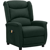 Masážní polohovací křeslo tmavě zelené textil, 338880 - Massage Chair