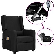 Elektrické masážní polohovací křeslo černé textil, 3098735 - Massage Chair