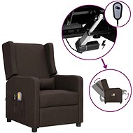 Elektrické masážní polohovací křeslo tmavě hnědé textil, 3098738 - Massage Chair
