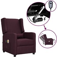 Elektrické masážní polohovací křeslo fialové textil, 3098740 - Massage Chair