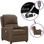 Elektrické masážní polohovací křeslo taupe textil, 3098765 - Massage Chair