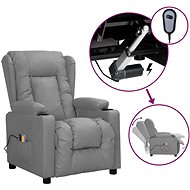 Elektrické masážní polohovací křeslo šedé umělá kůže, 3098812 - Massage Chair