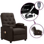 Elektrické masážní polohovací křeslo tmavě hnědé textil, 3098856 - Massage Chair