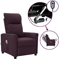 Elektrické masážní křeslo fialové textil, 3098896 - Massage Chair
