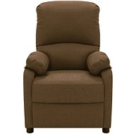 Masážní polohovací křeslo tmavě hnědé textil, 339117 - Massage Chair