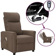 Elektrické masážní křeslo taupe textil, 3098897 - Massage Chair