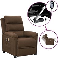 Elektrické masážní křeslo hnědé textil, 3098979 - Massage Chair