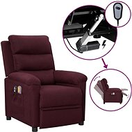 Elektrické masážní křeslo fialové textil, 3098982 - Massage Chair