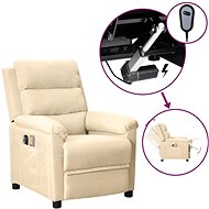 Elektrické masážní křeslo krémové textil, 3098984 - Massage Chair