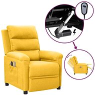 Elektrické masážní křeslo žluté textil, 3098986 - Massage Chair