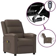 Elektrické masážní křeslo šedé umělá kůže, 3098997 - Massage Chair