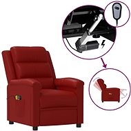 Elektrické masážní křeslo vínové umělá kůže, 3098998 - Massage Chair