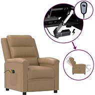Elektrické masážní křeslo cappuccino umělá kůže, 3099000 - Massage Chair